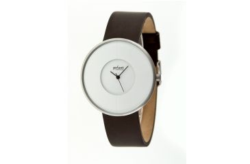 Image of Axcent Hope Round Watch, Dark Brown Leather Strap, White Face, Black Hands X50381-156