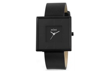 Image of Axcent Hope Square Watch, Black Strap, Black Face, White Hands X5039b-257