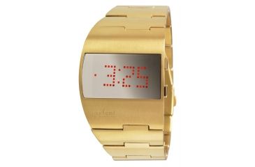 Image of Axcent Reflect Watch, Gold Bracelet, Silver Face, Red Digits X51257-892