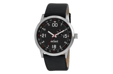 Image of Axcent M10 Watch, Black Strap, Black Face, Silver Case X55713-267