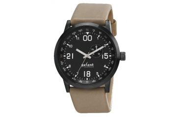 Image of Axcent M10 Watch, Natural Leather Strap, Black Face, Silver Hands X5571b-260