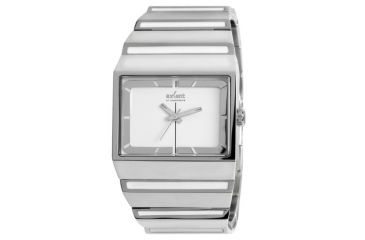 Image of Axcent Brick Watch, Silver Bracelet, White Dial, Silver Hands X56363-111