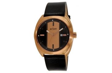 Image of Axcent Racer Watch, Black Strap, Black+Rose Gold Face, Rose Gold Hands X5650r-237