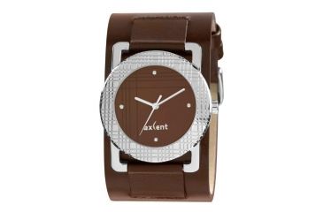 Image of Axcent Scratch Watch, Brown Strap, Brown Face, Silver Hands X61004-746