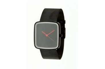 Image of Axcent Frost Watch, Black Mesh Strap, Black Face, Red Hands X6679b-232