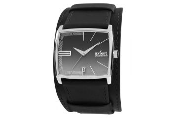 Image of Axcent Dawn Watch, Black Strap, Charcoal Face, Silver Hands X70241-237