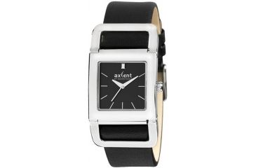 Image of Axcent Hinge Watch, Black Strap, Black Face, Silver Hands X80172-237