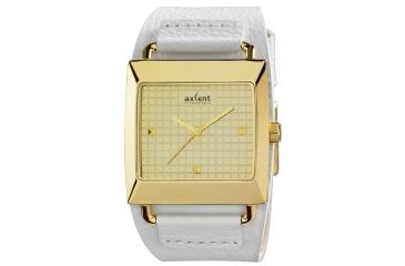 Image of Axcent Loud Watch, White Strap, Gold Face, Gold Hands X80202-741