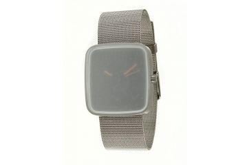 Image of Axcent Frost Watch, Silver Mesh Strap, Black Face, Orange Hands X66794-832b