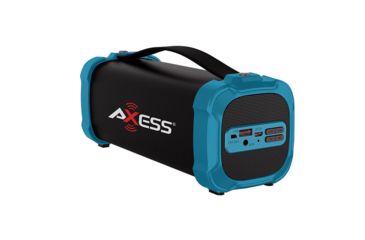 Image of AXESS Indoor/Outdoor Bluetooth Media Speaker w/ 3.5mm Line-In Jack, Rechargeable Battery and Subwoofer, Blue SPBT1073BL