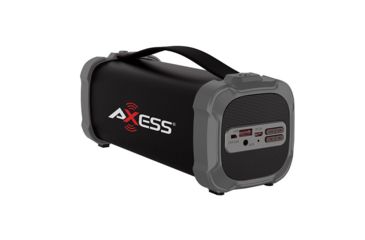 Image of AXESS Indoor/Outdoor Bluetooth Media Speaker w/ 3.5mm Line-In Jack, Rechargeable Battery and Subwoofer, Grey SPBT1073GY