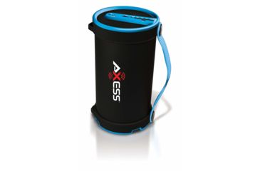 Image of AXESS Portable Bluetooth Indoor/Outdoor 2.1 Hi-Fi Cylinder Loud Speaker w/ Built-In 4in Sub and FM Radio, SD Card, USB, AUX Inputs, Blue, SPBT1033BL