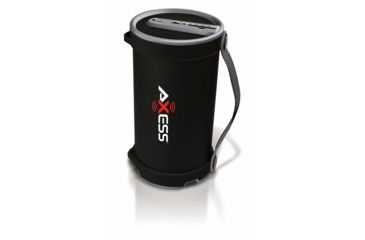 Image of AXESS Portable Bluetooth Indoor/Outdoor 2.1 Hi-Fi Cylinder Loud Speaker w/ Built-In 4in Sub and FM Radio, SD Card, USB, AUX Inputs, Grey, SPBT1033GY