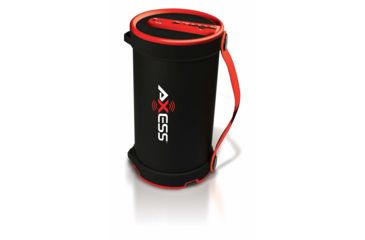 Image of AXESS Portable Bluetooth Indoor/Outdoor 2.1 Hi-Fi Cylinder Loud Speaker w/ Built-In 4in Sub and FM Radio, SD Card, USB, AUX Inputs, Red, SPBT1033RD