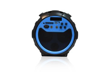 Image of AXESS Portable Bluetooth Indoor/Outdoor 2.1 Hi-Fi Loud Speaker/Sing Along w/ Built-In 6in Sub, FM Radio, SD Card, USB, AUX, 6.5mm IN, Blue, SPBT1034BL