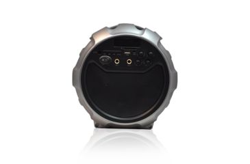 Image of AXESS Portable Bluetooth Indoor/Outdoor 2.1 Hi-Fi Loud Speaker/Sing Along w/ Built-In 6in Sub, FM Radio, SD Card, USB, AUX, 6.5mm IN, Grey, SPBT1034GY