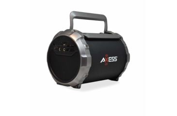 Image of AXESS Portable Bluetooth Indoor/Outdoor 2.1 Hi-Fi Loud Speaker/Sing Along w/ Built-In 6in Sub, FM Radio, SD Card, USB, AUX, 6.5mm IN, Grey, SPBT1034GY