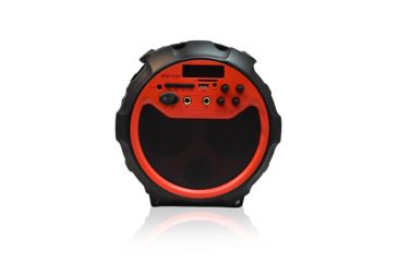 Image of AXESS Portable Bluetooth Indoor/Outdoor 2.1 Hi-Fi Loud Speaker/Sing Along w/ Built-In 6in Sub, FM Radio, SD Card, USB, AUX, 6.5mm IN, Red, SPBT1034RD