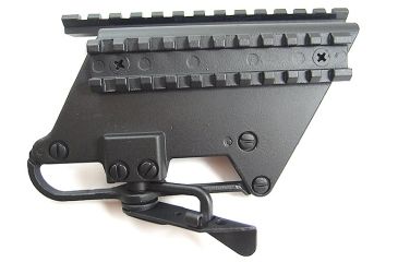 Image of Axion Kobra AK to Weaver Mount, Centered, w/ Long Side Tactical Rail, Black, AKOBRAM
