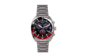 Image of Axwell Chronograph Bracelet Watch w/Date, Black/Red, AXWAW105-6, Black/Red, One Size, AXWAW105-6