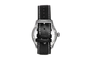Image of Axwell Leather-Band Watch w/Date, Black, AXWAW102-1, Black, One Size, AXWAW102-1