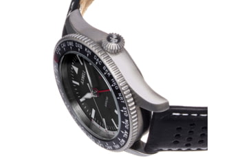 Image of Axwell Leather-Band Watch w/Date, Black, AXWAW102-1, Black, One Size, AXWAW102-1