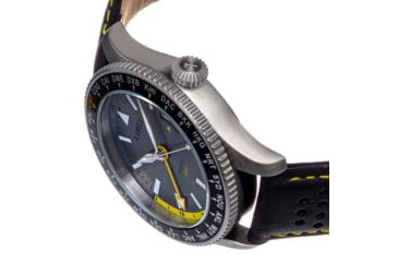 Image of Axwell Leather-Band Watch w/Date, Black/Grey, AXWAW102-3, Black/Grey, One Size, AXWAW102-3