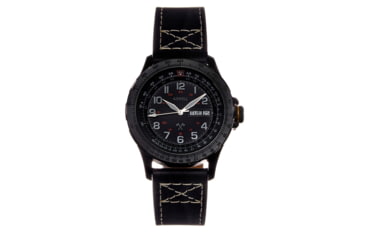 Image of Axwell Leather Strap Watch, Black, AXWAW106-5, Black, One Size, AXWAW106-5