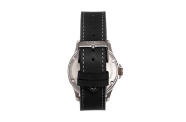 Image of Axwell Leather Strap Watch, Black/Silver, AXWAW106-2, Black/Silver, One Size, AXWAW106-2