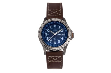 Image of Axwell Leather Strap Watch, Brown/Navy, AXWAW106-3, Brown/Navy, One Size, AXWAW106-3
