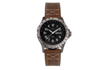 Image of Axwell Leather Strap Watch, Tan/Black, AXWAW106-1, Tan/Black, One Size, AXWAW106-1