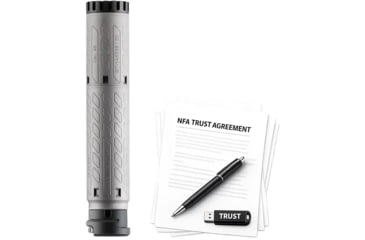 Image of B&amp;T Print-X SQD 45 Modular Ti .45 ACP Suppressor, 2.2x9.2in, Grey, w/ NFA Trust Registration, 100000231952-KIT1