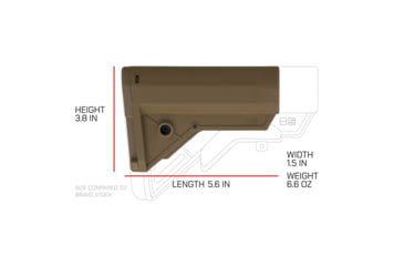 Image of B5 Systems Sierra K Stock, Coyote Brown, SRK-1657