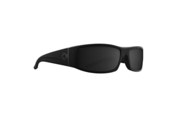 Image of Spy Optic Cooper Sunglasses, Soft Matte Black Frame, Happy Boost Polar Black Mirror, Matte Black/Black, One Size, 193429