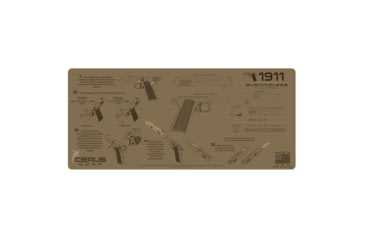 Image of Cerus Gear 1911 BUSHINGLESS &amp; BULL BARREL INSTRUCTIONAL PROMAT - COYOTE TAN F32B47B9, CERIM1911BUSHINSCOY