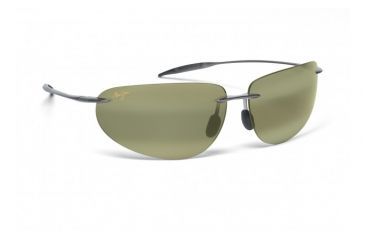 Image of Maui Jim Backyards Sunglasses w/ Smoke Grey Frame and Maui HT Lenses - HT424-11, Quarter View
