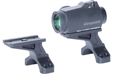 Image of Badger Ordnance Condition One 12 O'clock Top Optical Red Dot Sight Mount, 35mm, Aimpoint Micro, Black, 700-115B