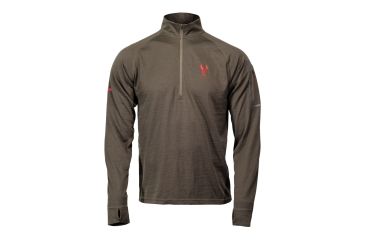 Image of Badlands Ovis 1/4 Zip Crew Baselayer Shirt, Stone, Extra Large 21-13502