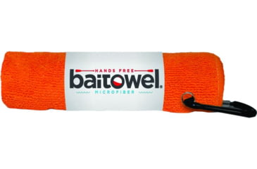 Image of Baitowel Fishing Towel w/Clip, Orange Crush, BT-ORANGE