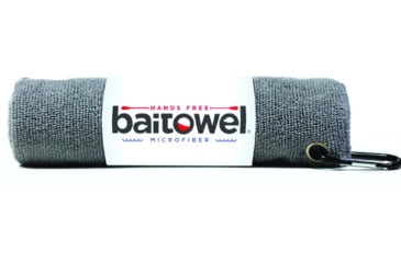 Image of Baitowel Fishing Towel w/Clip, Overcast Gray, BT-GRAY