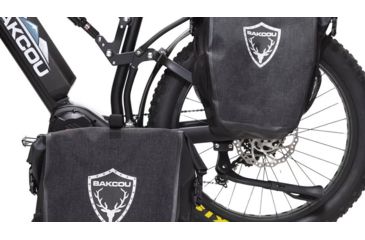 Image of Bakcou Ebike Dual Use Pannier Bags, Black, Dual Use Pannier Bags