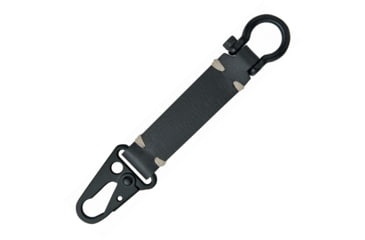 Image of Baladeo Colonel Keychain Carabiner with Black Leather, 6.25in X 1.25in X .43in, Key Holder With Black Leather And Painted Steel Tactical Snap Shackle And Omega Shackle, EDC002