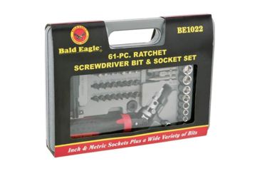 Image of Bald Eagle 61 Pc. Ratchet Screwdriver Bit and Socket Set BE1022