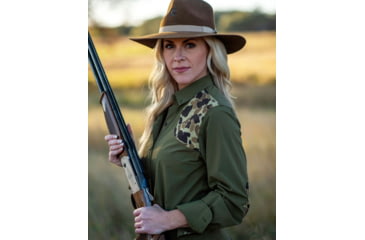 Image of Ball and Buck Active+ Joan Field Shirt - Womens, Olive/Original Camo, Large, 223100201-L