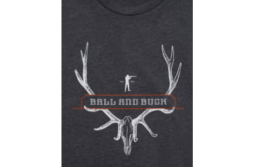 Image of Ball and Buck Elk Skull Heritage T-Shirt - Mens, Charcoal, Small, 213190401-S