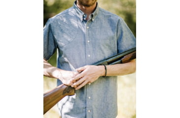 Image of Ball and Buck Sportsmans Short Sleeve Shirt - Mens, Chambray, 2XL, 211100401-XXL