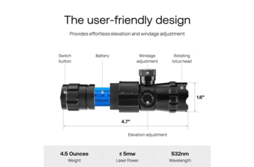 Image of Ballista Green Laser Sight, Black, MT-LS-01-G