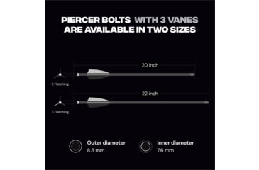 Image of Ballista Piercer Crossbow Bolts - Pack of 6, 22in, BAL-BL-06