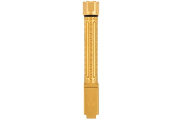 Image of Ballistic Advantage Pistol - Barrel - Threaded, Glock 19 Gen 3-5, 9mm Luger, 1-10 Twist, 1/2x28 TPI, 416R Stainless Steel, PVD, Bomber Fluting, Gold, BAPSG195T2G