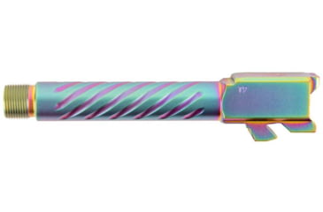 Image of Ballistic Advantage Pistol - Barrel - Threaded, Glock 19 Gen 3-5, 9mm Luger, 1-10 Twist, 1/2x28 TPI, 416R Stainless Steel, PVD, Spiral Fluting, Rainbow, BAPSG195T3W